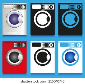 Image of household appliances with different design: washing machine.