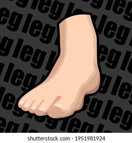 Image of a human limb for various websites, flyers, posters, and more. Leg. Vector image.