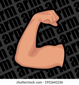 Image of a human limb for various websites, flyers, posters, and more. Arm. Vector image.