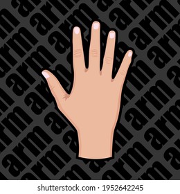 Bild eines menschlichen Körpers für verschiedene Websites, Flyer, Poster und mehr. Arm. Vektorbild.