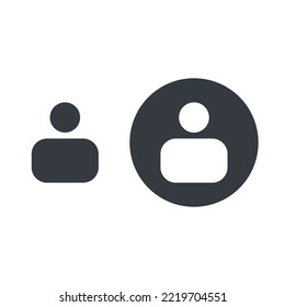 image of human or person icon. As a website icon, UXUI design, etc.