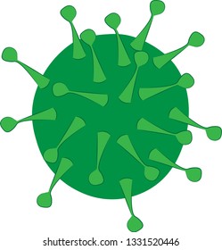 
Image of the human virus. Isolated Victorian Illustration