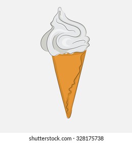 Image ice cream cone on a white background