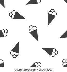 Image of ice cream cone, repeated on white background