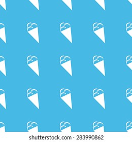 Image of ice cream, repeated in straight lines on blue background