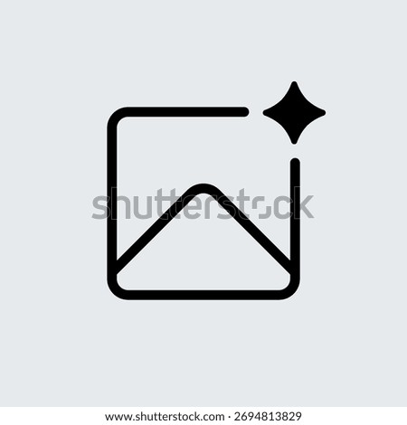 Image icon for AI-powered visual content management, intelligent media handling and automated graphic optimization Smart image processing, enhanced media organization and automated visual enhancement