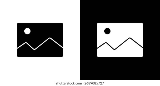 Image icon. The black silhouette vector