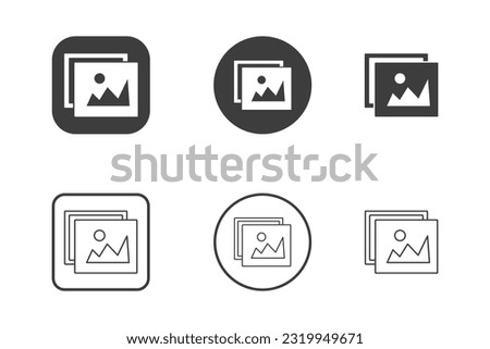 Image icon design 6 variations. Isolated on white background.
