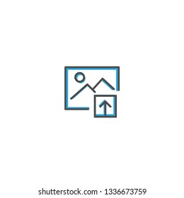 Image icon design. Interaction icon line vector illustration design