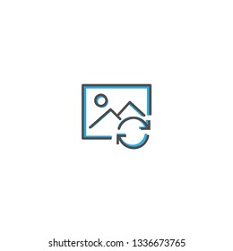 Image icon design. Interaction icon line vector illustration design