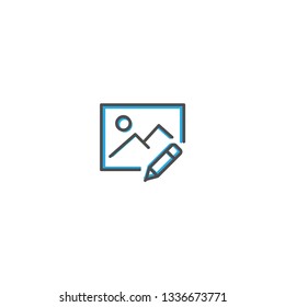 Image icon design. Interaction icon line vector illustration design