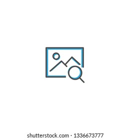 Image icon design. Interaction icon line vector illustration design