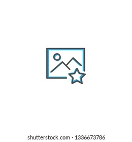 Image icon design. Interaction icon line vector illustration design
