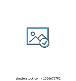 Image icon design. Interaction icon line vector illustration design