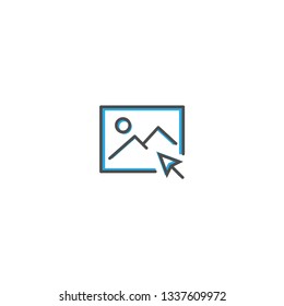 Image icon design. Interaction icon line vector illustration design