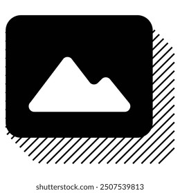 Image Icon Design. Represents Image, Picture, Photography, Visual Media. Vector icon.