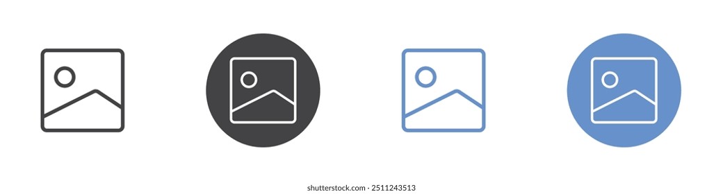 Image icon Flat set in black and white color