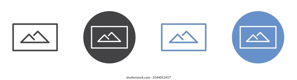 Image icon Flat set in black and white color