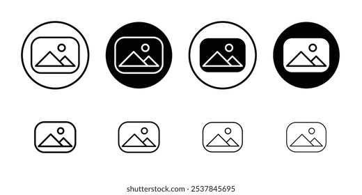 Image icon Flat simple outline set