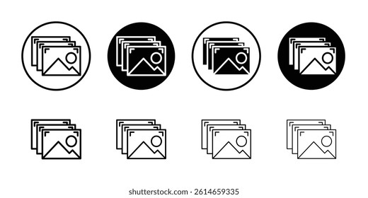Image icon flat and simple set design