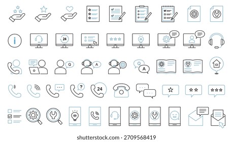 Ilustraciones de iconos de Imagen para consultas y contacto.