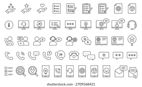 Ilustraciones de iconos de Imagen para consultas y contacto.