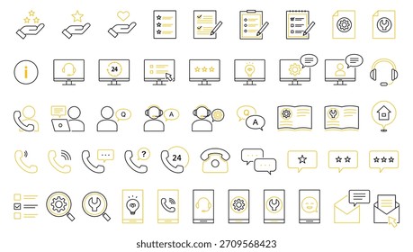 Ilustraciones de iconos de Imagen para consultas y contacto.