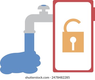 Icono de Imagen de información que se filtra desde un smartphone