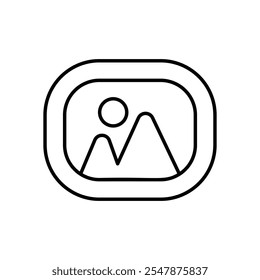 Bildsymbol einzeln auf weißem Hintergrund. Vektorgrafik.