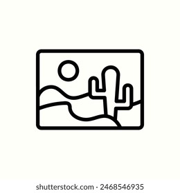 Icono de Imagen, Icono de línea de IU aislada para tu proyecto