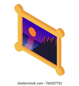 Image icon. Isometric illustration of image vector icon for web