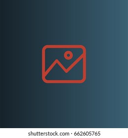 Image icon. Landscape picture vector