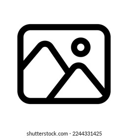 Image icon line isolated on white background. Black flat thin icon on modern outline style. Linear symbol and editable stroke. Simple and pixel perfect stroke vector illustration.