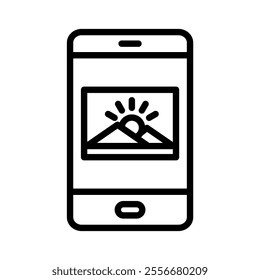 image icon line vector illustration on white background.