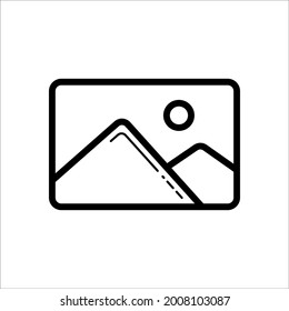 Image icon logo design, with black and white lines and colors