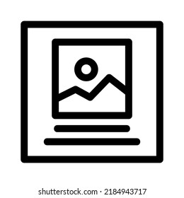 Bildsymbol oder Logo einzeln auf Zeichen, Vektorgrafik - hochwertige Vektorsymbole in schwarzem Stil
