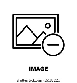 Image icon or logo in modern line style. High quality black outline pictogram for web site design and mobile apps. Vector illustration on a white background.