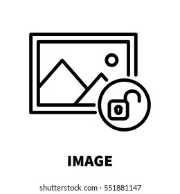 Image icon or logo in modern line style. High quality black outline pictogram for web site design and mobile apps. Vector illustration on a white background.