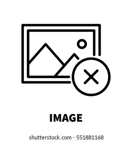 Image icon or logo in modern line style. High quality black outline pictogram for web site design and mobile apps. Vector illustration on a white background.