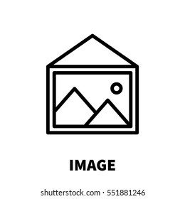 Image icon or logo in modern line style. High quality black outline pictogram for web site design and mobile apps. Vector illustration on a white background.