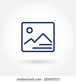 Image icon. Modern line icon design. Modern line icon design. Modern icons for mobile interface. Vector illustration. 