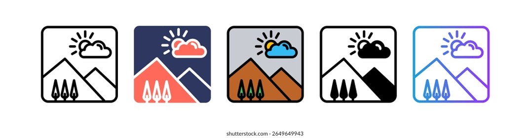 Image Icon Multiple Vector Illustration