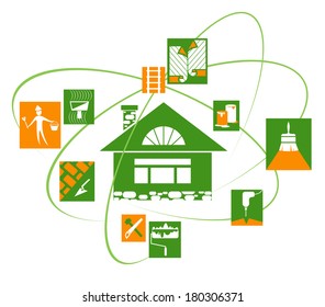 Image icon on the topic of construction, repairs around the house