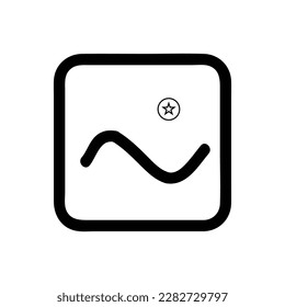 Image icon, Outline style, isolated on white Background.