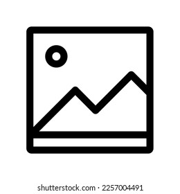 Image icon outline vector design minimal
