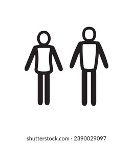 Image Icon of a Pair of Male and Female Stickmen