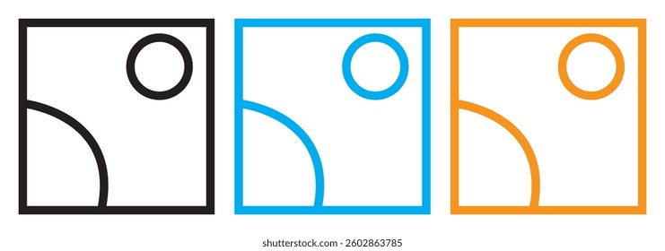 Image icon. Picture symbol. Photo album pictogram. Photo gallery vector illustration. Snapshot sign. Photograph button. Painting frame concept.