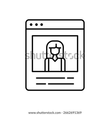 Image Icon Placeholder Line Icon: Visual Element Default Symbol