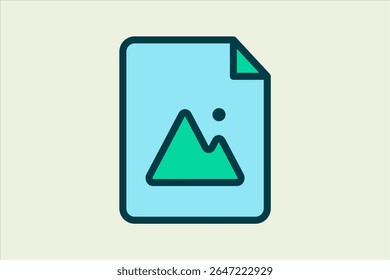 Image icon. icon related to UI elements. suitable for web site, app, user interfaces,element, printable etc. flat line icon style. simple vector design editable