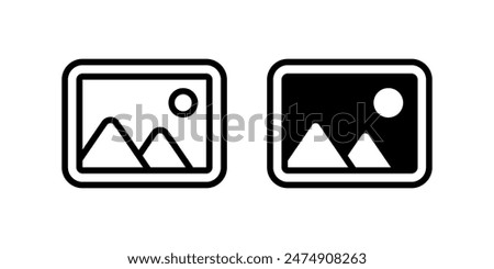 Image icon set. flat illustration of vector icon